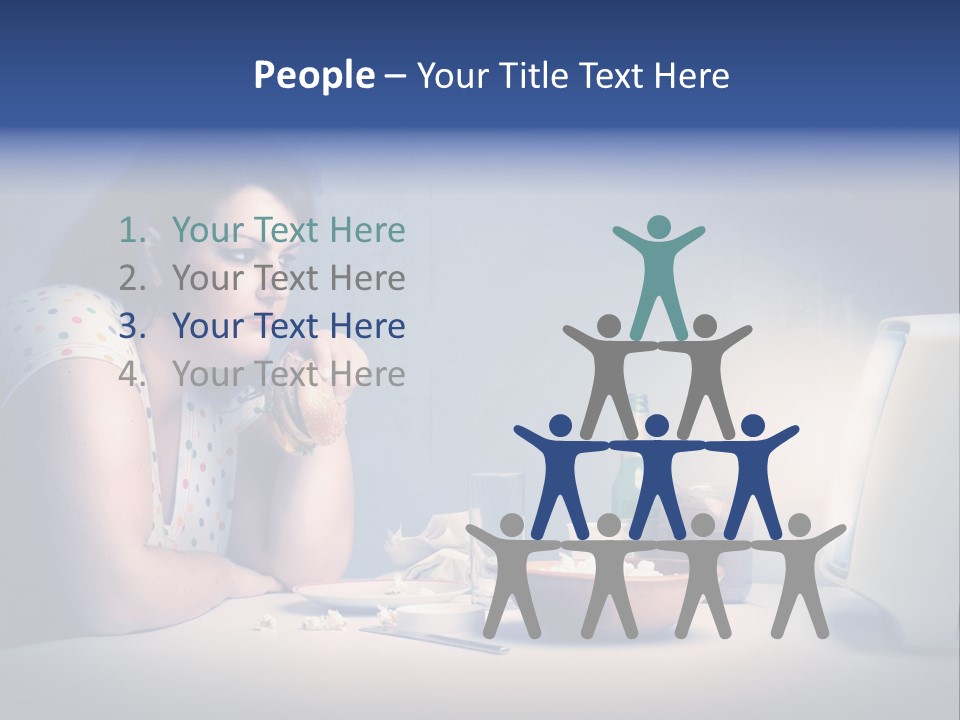 Drink Fat Woman PowerPoint Template