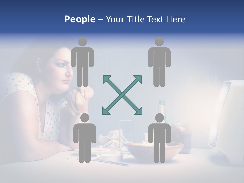 Drink Fat Woman PowerPoint Template