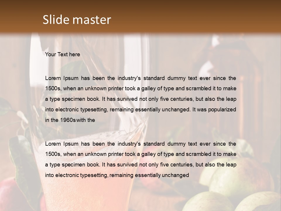 Apple Fizzy Glass PowerPoint Template