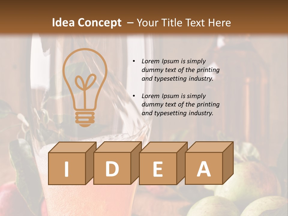 Apple Fizzy Glass PowerPoint Template