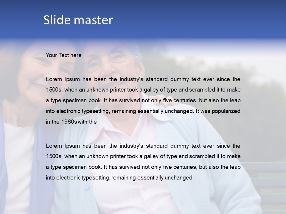 Elderly Portrait Mother PowerPoint Template