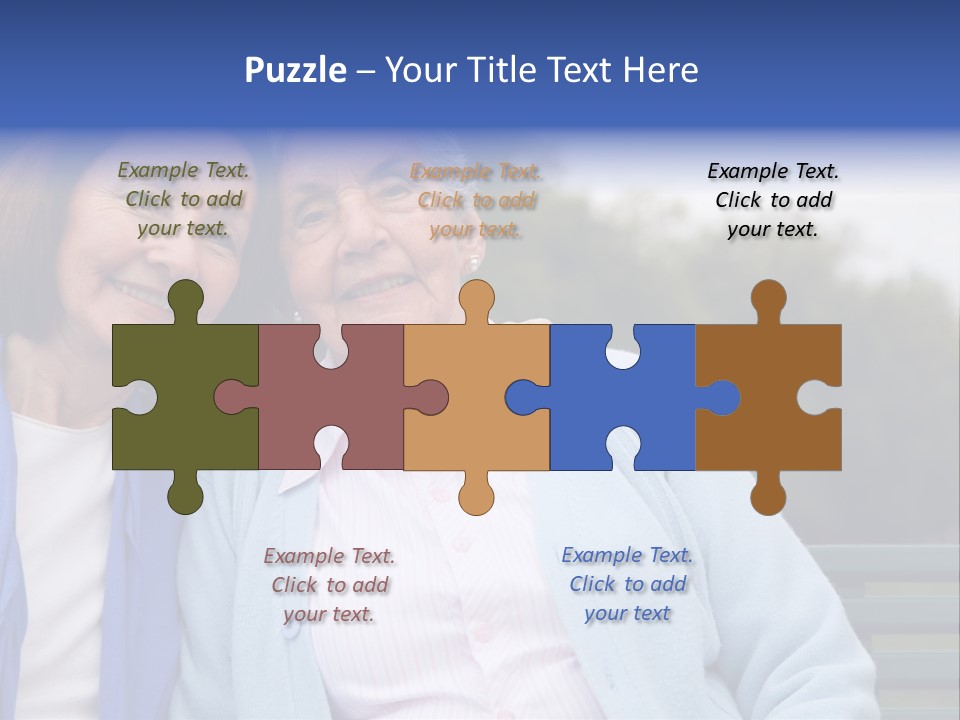 Elderly Portrait Mother PowerPoint Template