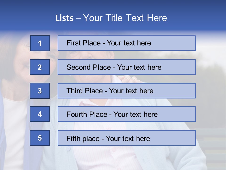 Elderly Portrait Mother PowerPoint Template