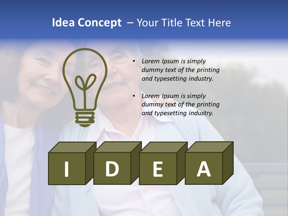 Elderly Portrait Mother PowerPoint Template