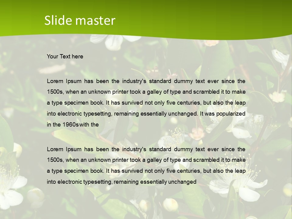 Myrtus Rosids Green PowerPoint Template
