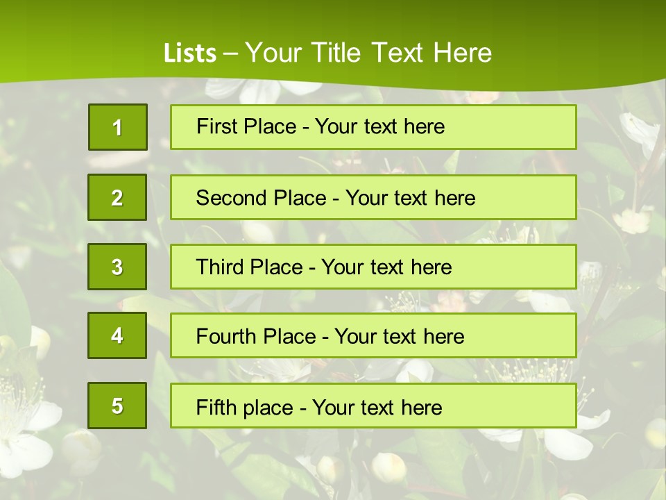 Myrtus Rosids Green PowerPoint Template