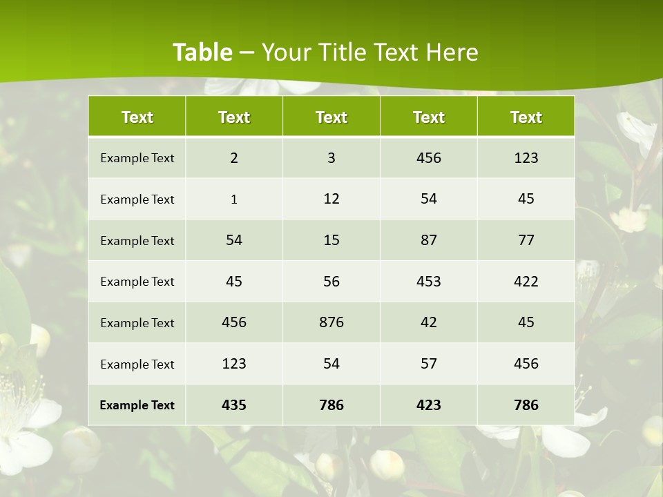 Myrtus Rosids Green PowerPoint Template