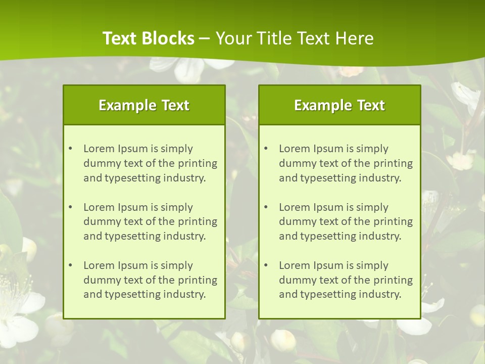 Myrtus Rosids Green PowerPoint Template