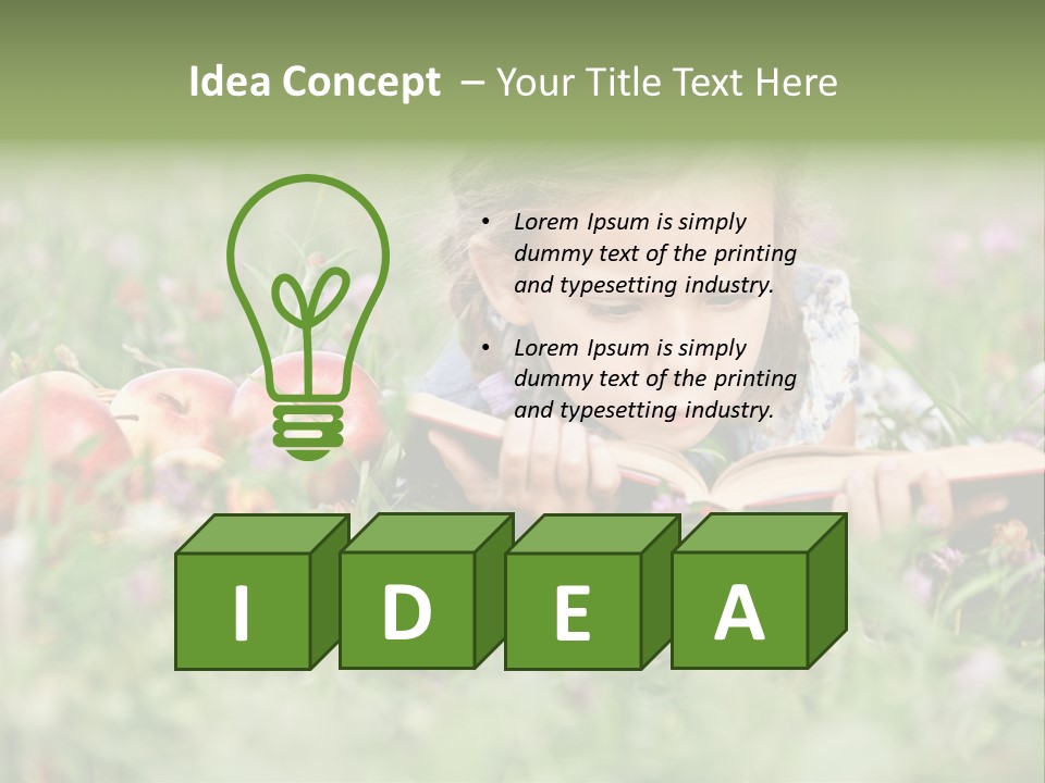 Lying Grass Green PowerPoint Template