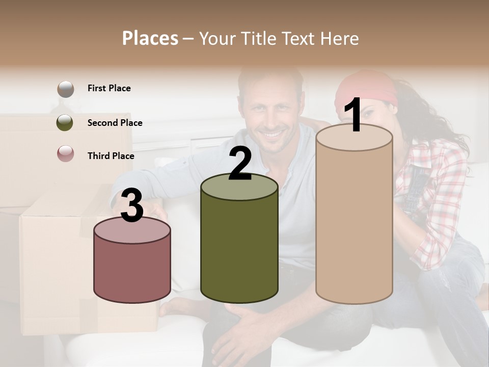 Couple Smiling Loan PowerPoint Template