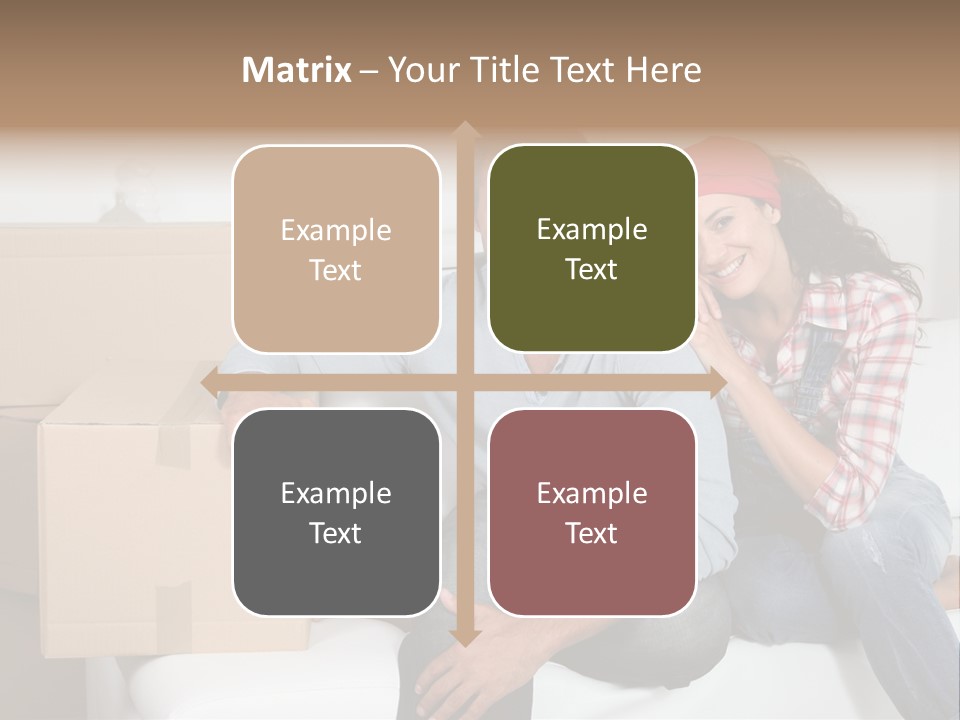 Couple Smiling Loan PowerPoint Template