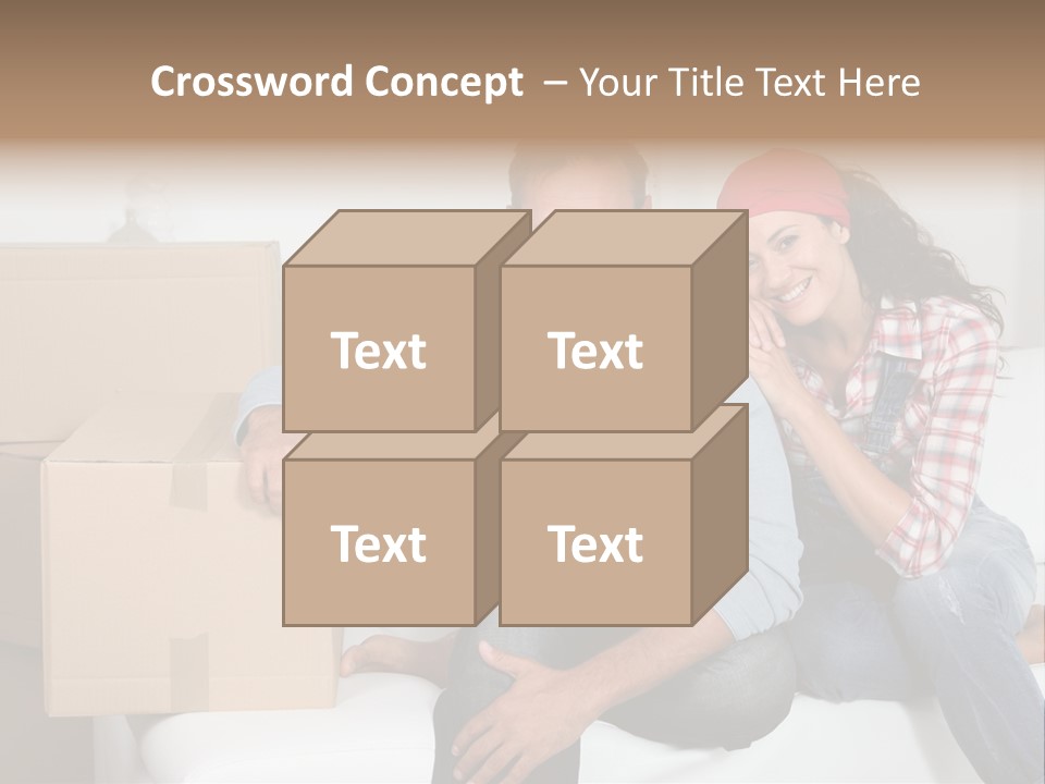 Couple Smiling Loan PowerPoint Template