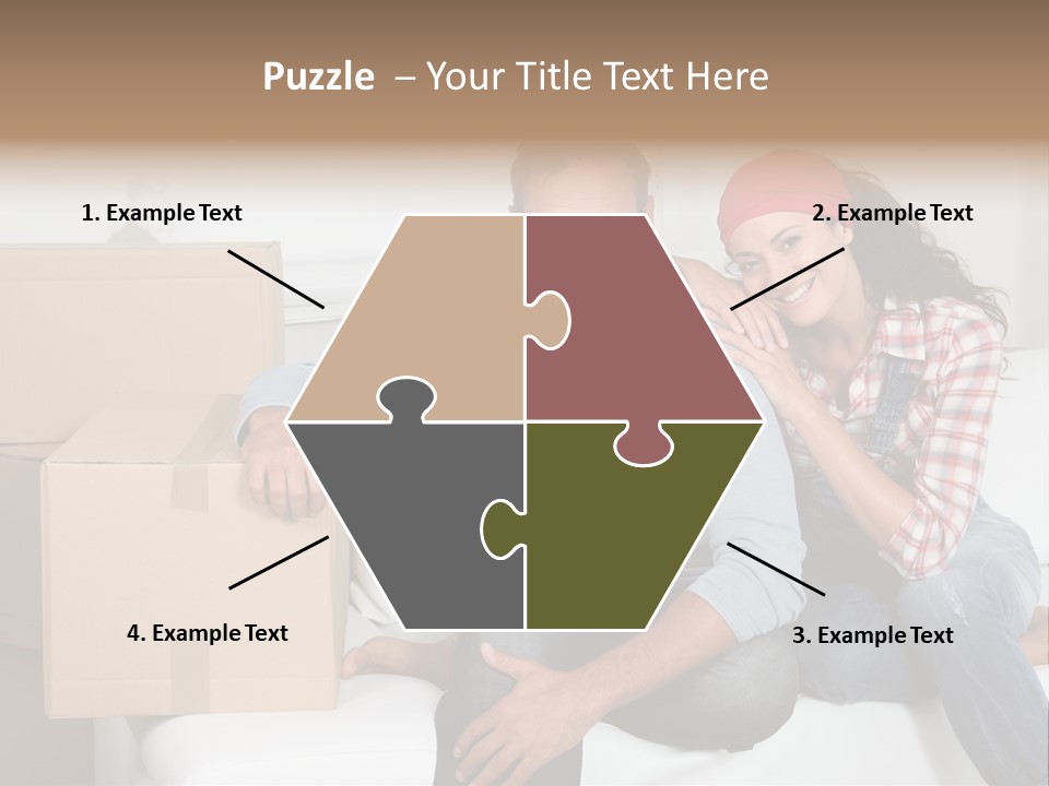 Couple Smiling Loan PowerPoint Template