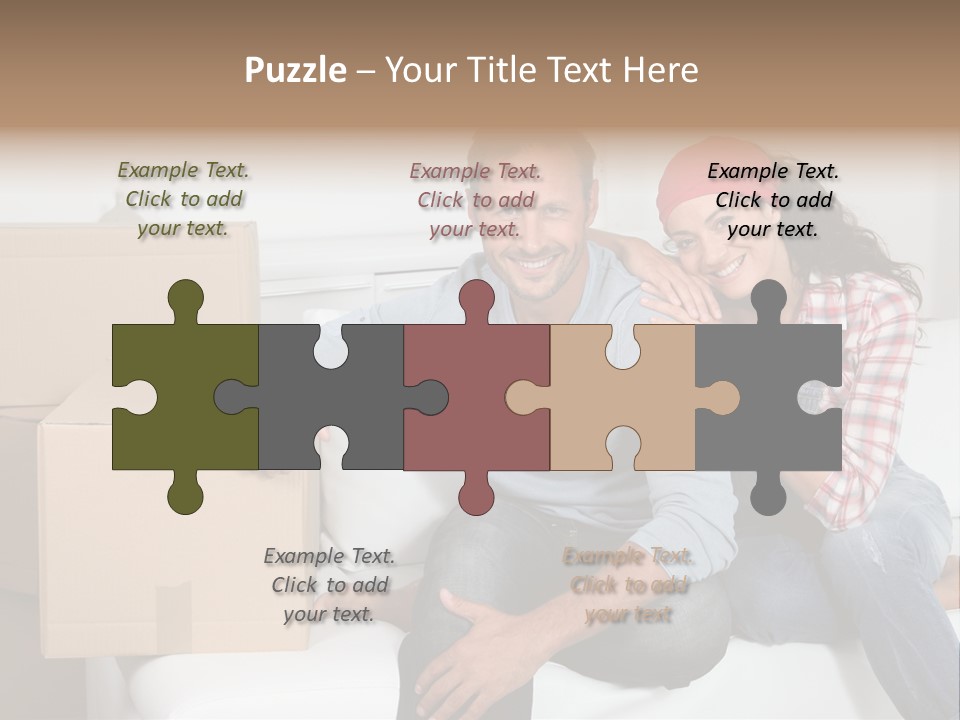 Couple Smiling Loan PowerPoint Template