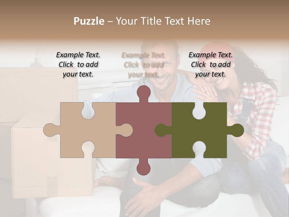 Couple Smiling Loan PowerPoint Template