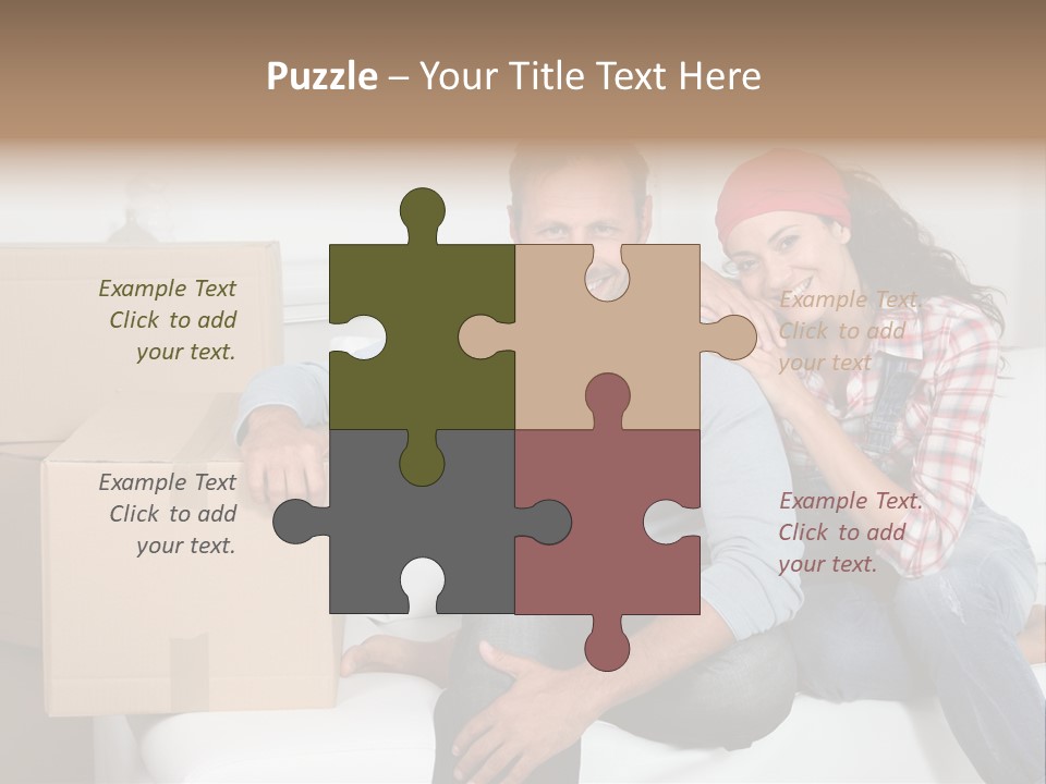 Couple Smiling Loan PowerPoint Template