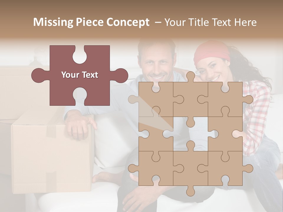 Couple Smiling Loan PowerPoint Template