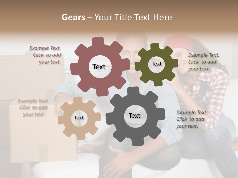 Couple Smiling Loan PowerPoint Template