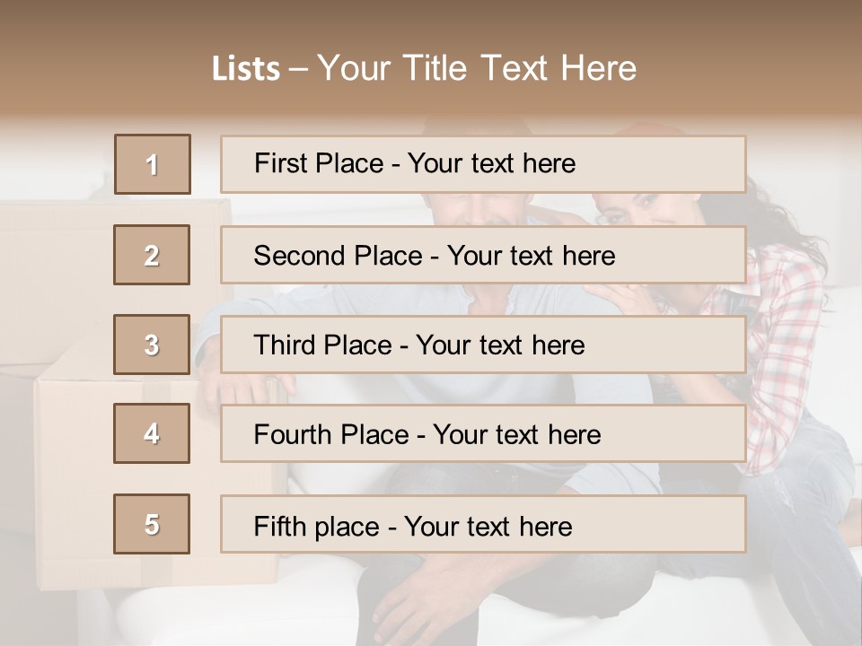 Couple Smiling Loan PowerPoint Template