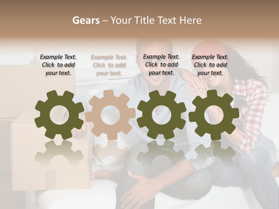 Couple Smiling Loan PowerPoint Template