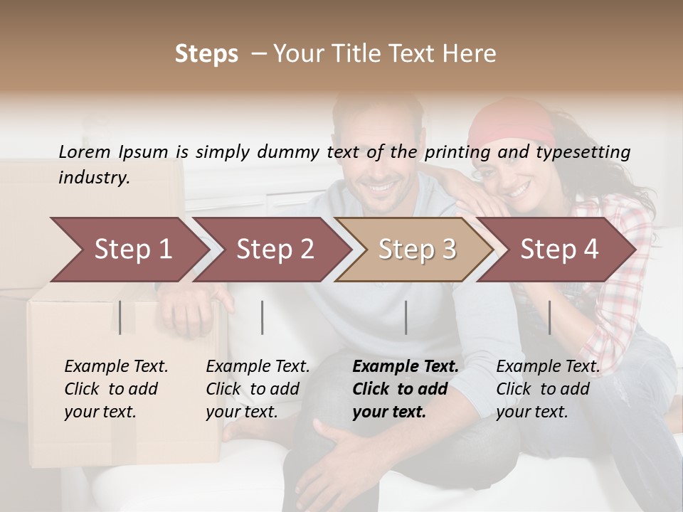 Couple Smiling Loan PowerPoint Template