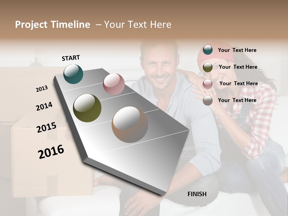 Couple Smiling Loan PowerPoint Template