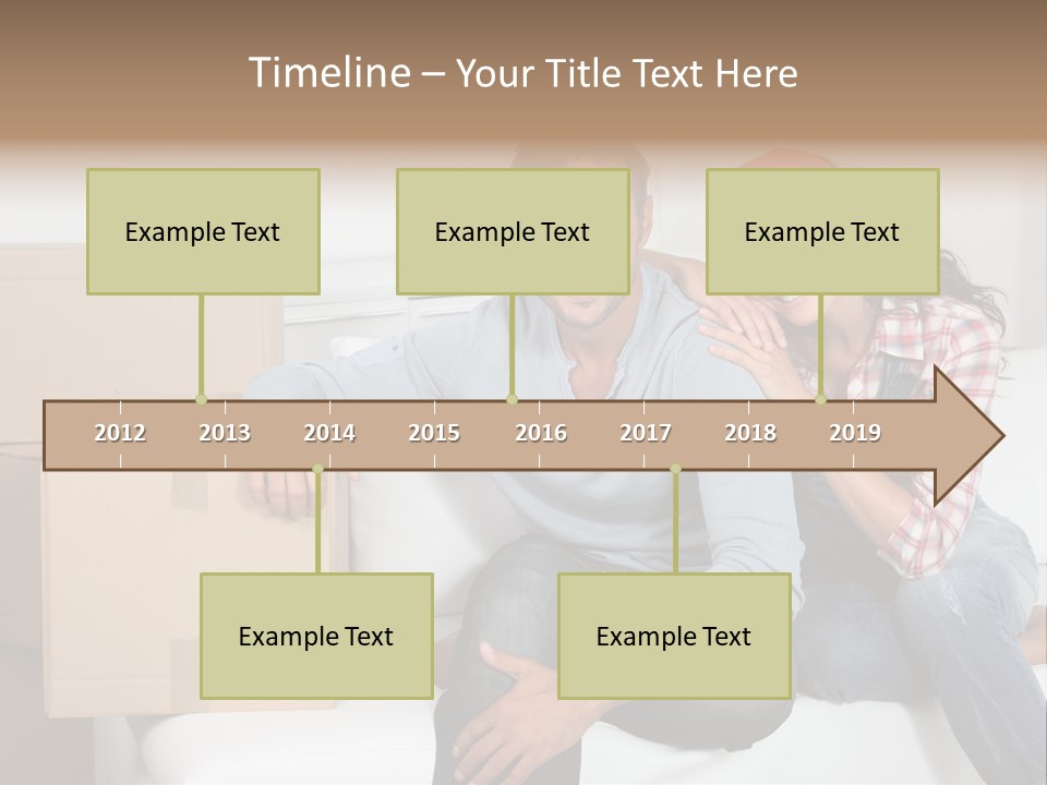 Couple Smiling Loan PowerPoint Template