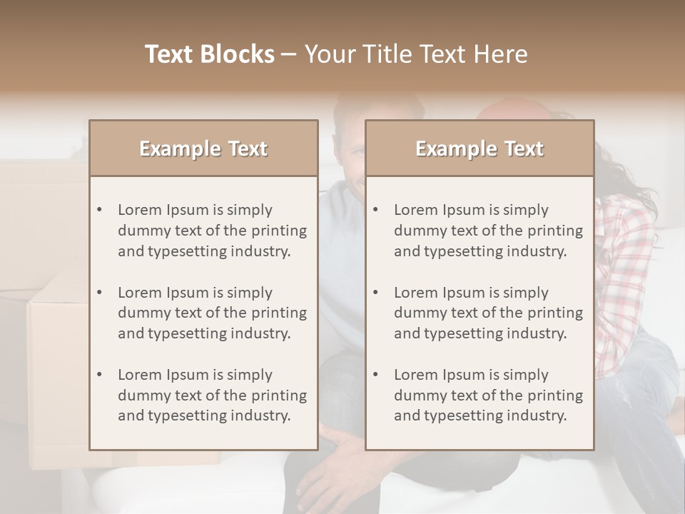 Couple Smiling Loan PowerPoint Template