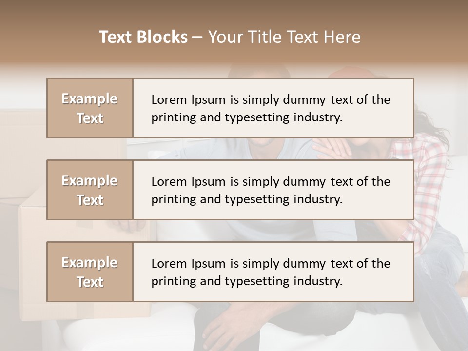 Couple Smiling Loan PowerPoint Template