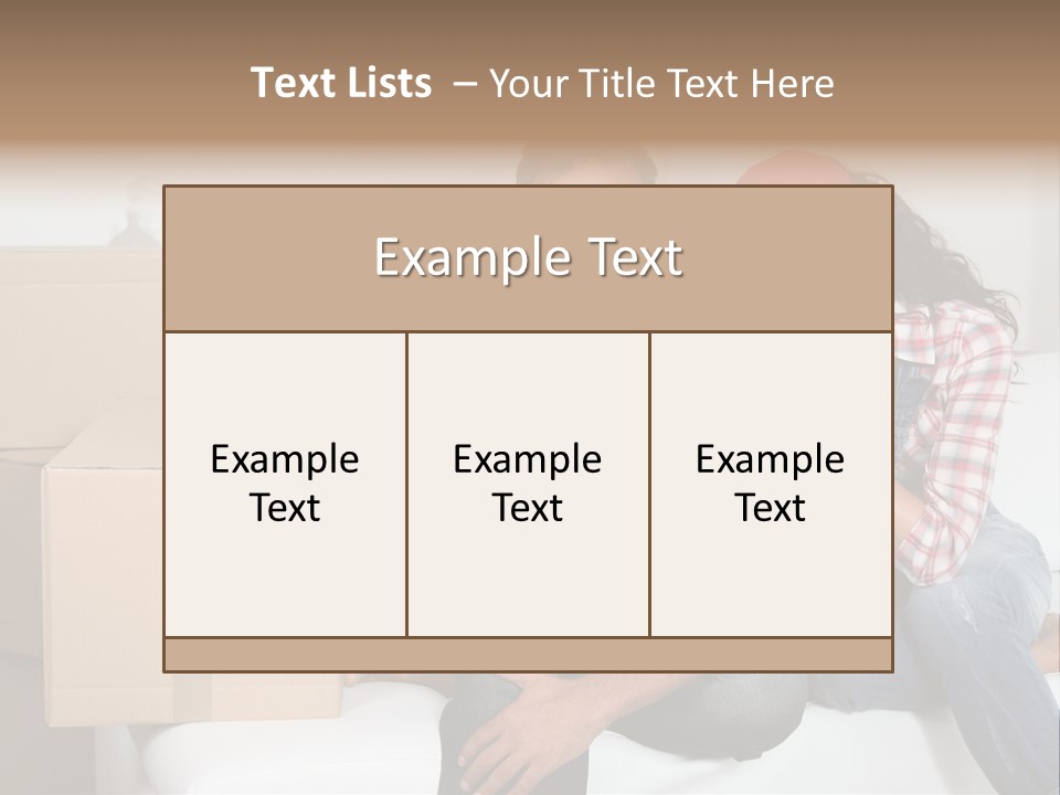 Couple Smiling Loan PowerPoint Template