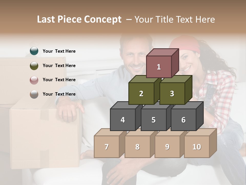 Couple Smiling Loan PowerPoint Template