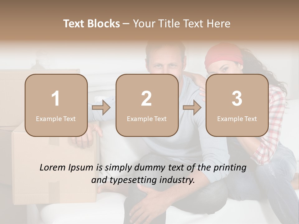 Couple Smiling Loan PowerPoint Template