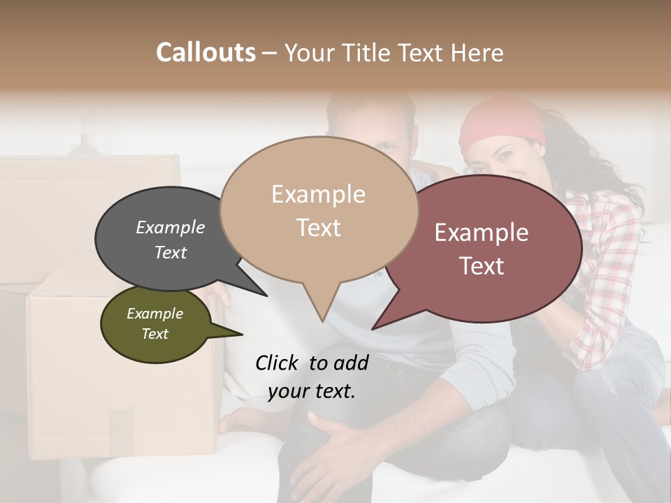 Couple Smiling Loan PowerPoint Template