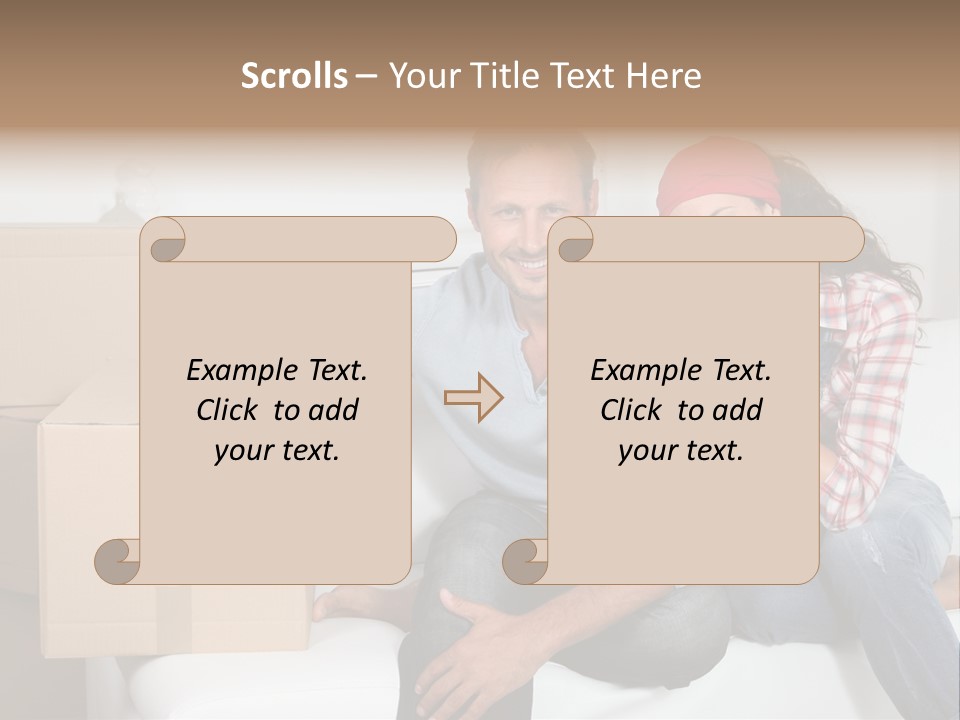 Couple Smiling Loan PowerPoint Template