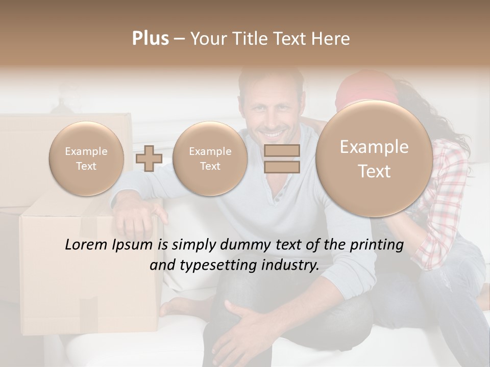 Couple Smiling Loan PowerPoint Template