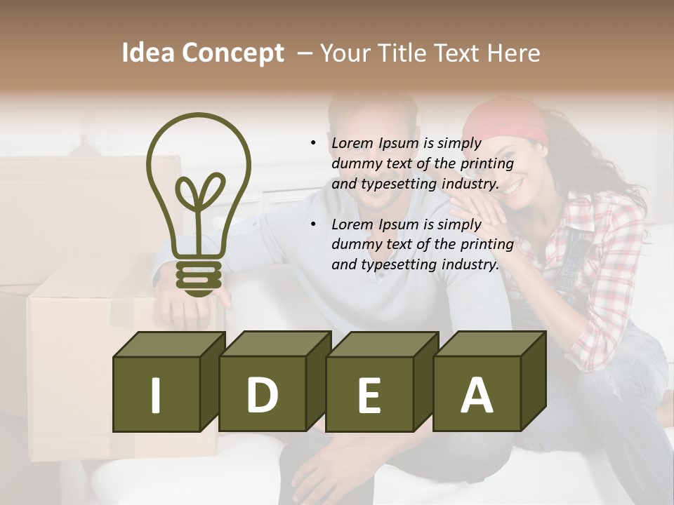 Couple Smiling Loan PowerPoint Template