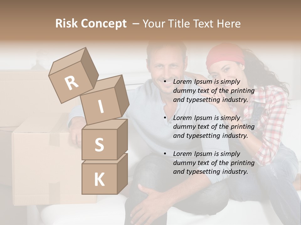 Couple Smiling Loan PowerPoint Template