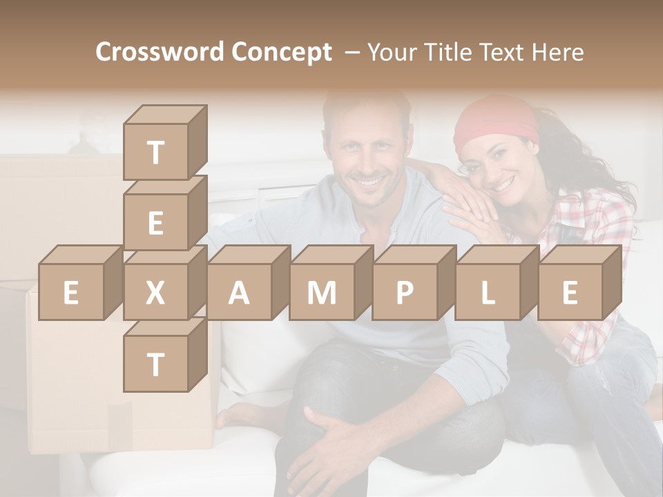 Couple Smiling Loan PowerPoint Template