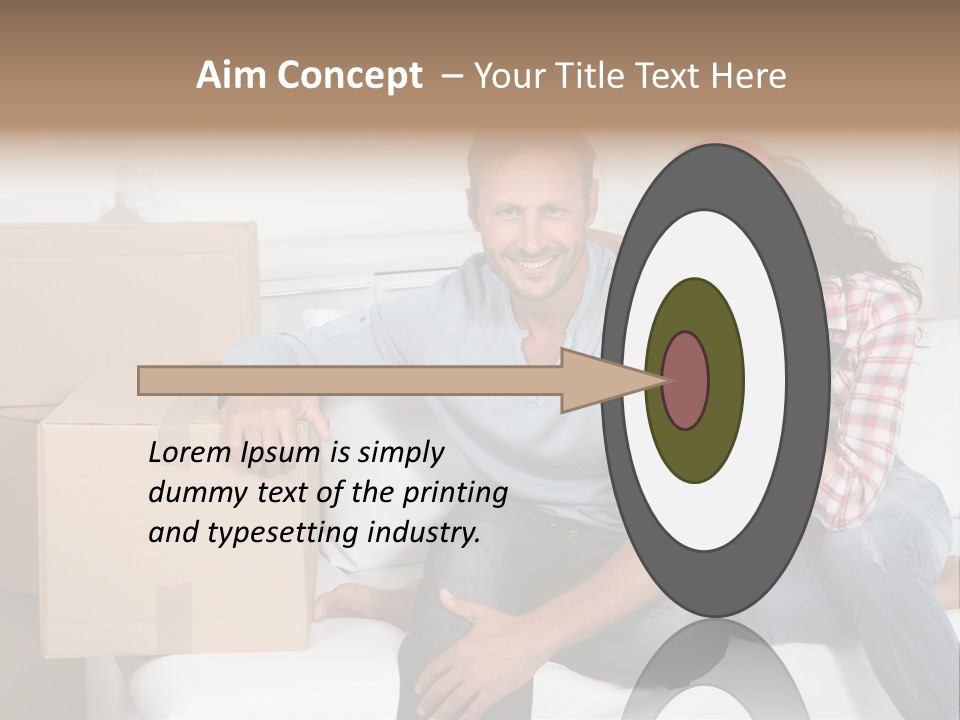 Couple Smiling Loan PowerPoint Template