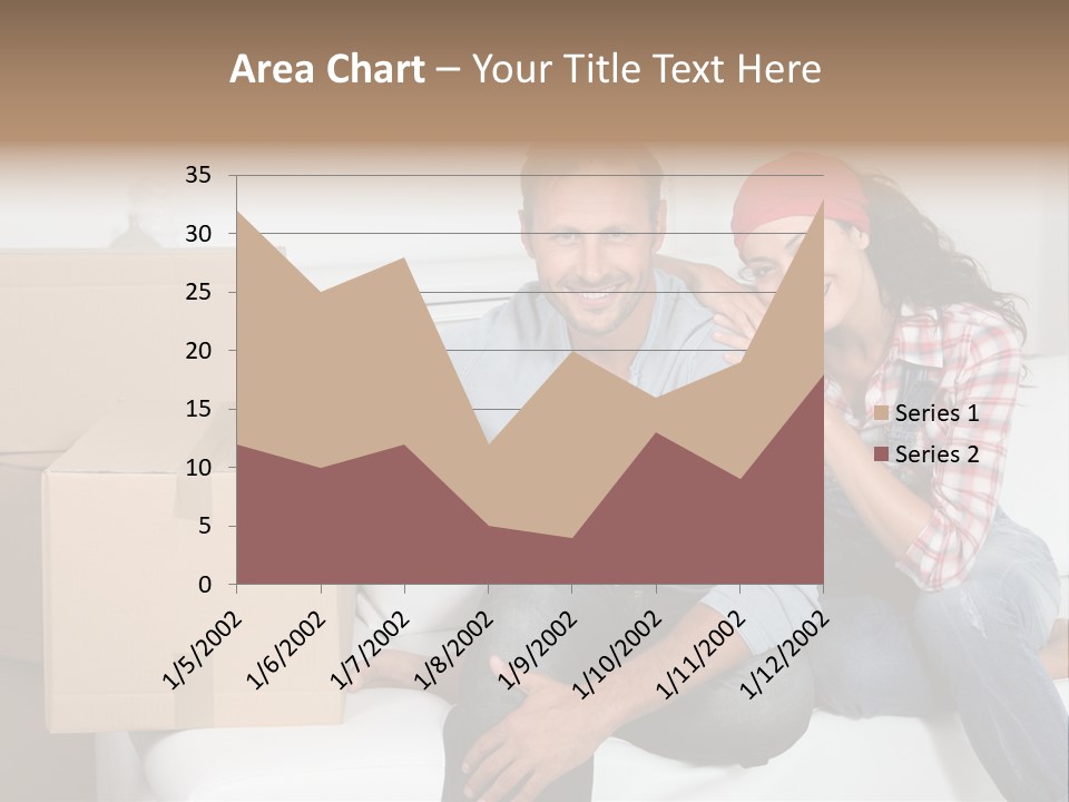 Couple Smiling Loan PowerPoint Template