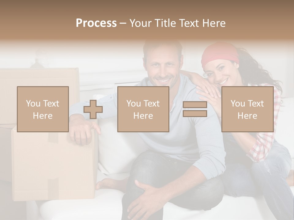 Couple Smiling Loan PowerPoint Template