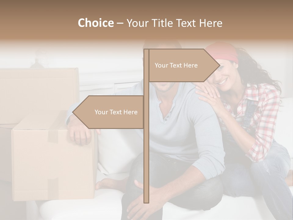 Couple Smiling Loan PowerPoint Template