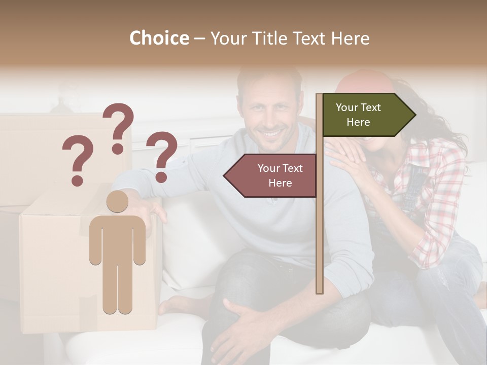 Couple Smiling Loan PowerPoint Template
