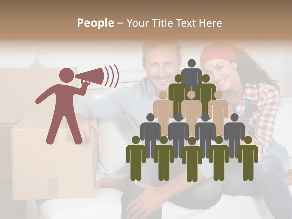 Couple Smiling Loan PowerPoint Template
