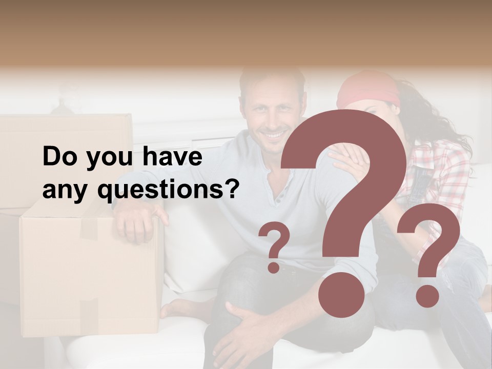 Couple Smiling Loan PowerPoint Template