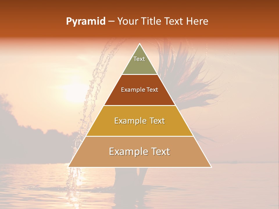 Silhouette Vacation Sun PowerPoint Template