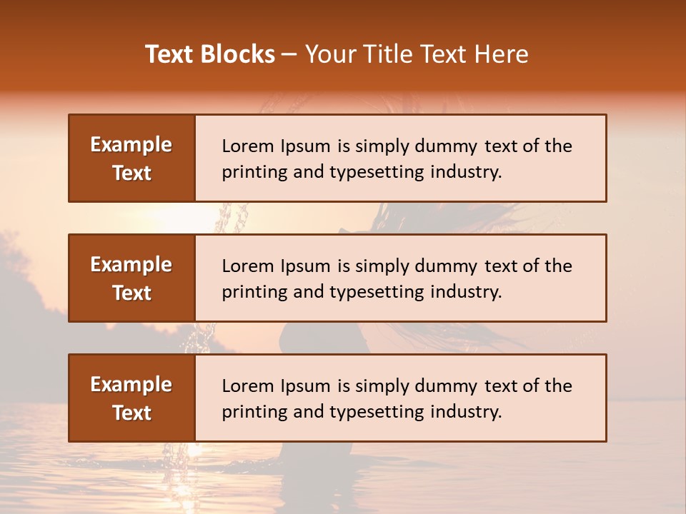 Silhouette Vacation Sun PowerPoint Template