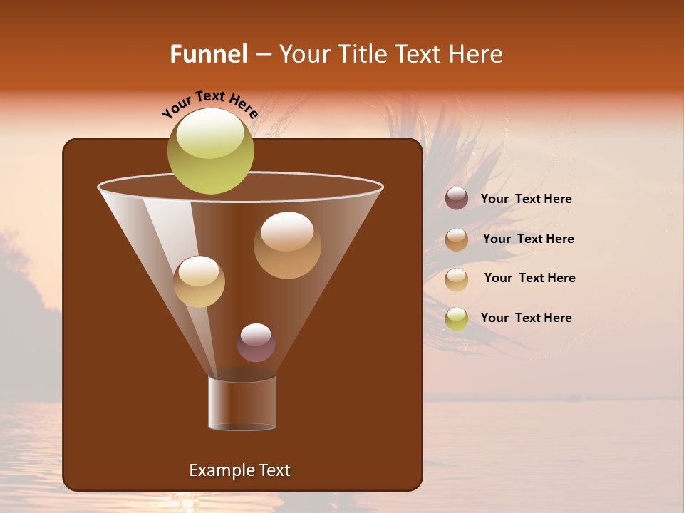 Silhouette Vacation Sun PowerPoint Template