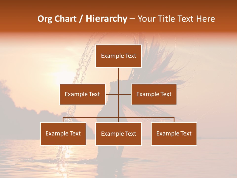 Silhouette Vacation Sun PowerPoint Template