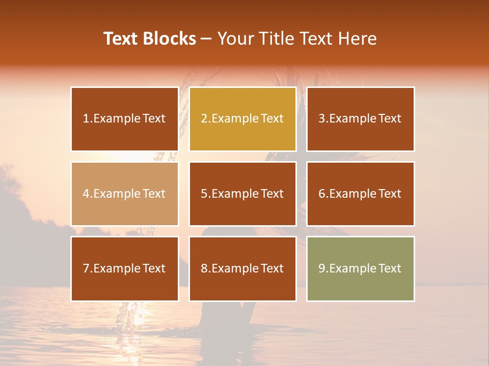 Silhouette Vacation Sun PowerPoint Template